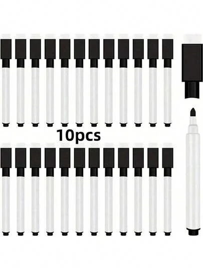 10/20支装可擦白板笔，带毛刷笔头，易于擦拭，书写流畅，创意水性可擦笔，适用于教室和办公室用品