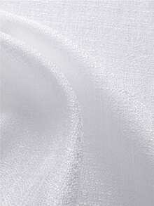 1pc Solid Single Panel Sheer Curtain, Rural Living Room, Bedroom, Bay Window, Balcony, White Gauze Curtain - Multicolor - View 8