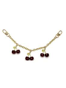 樱桃蝴蝶结吊坠时尚手提包链条肩带延长配件背包装饰