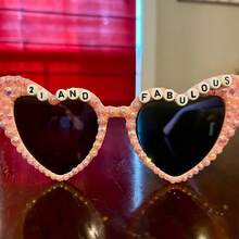 Personalised Custom Birthday Queen Pink Faux Pearl Heart Sunglasses 16th 18th 21st 30th 40th 50th 60th 70th Birthday Party Decoration Gift Present Photo Props Finally 21 Bday Celebration, Art Activities For Children, Ornamental, Personalized, Tea Room, Home, Garden, Office, For Anniversaries, For Valentine's Day, For Mother's Day, For Birthdays, For Graduation,Souvenirs - Custom Pink Pearl Glasses - View 7