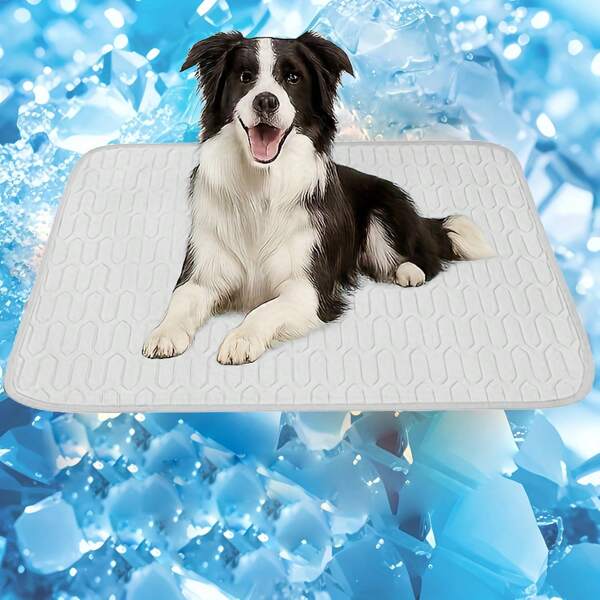 Nuovo tappetino di raffreddamento grigio per cani, letto freddo estivo per animali domestici per cani di grossa e piccola taglia, gatti, accessori per animali domestici, coperta durevole, pad di ghiaccio per divano e gatti