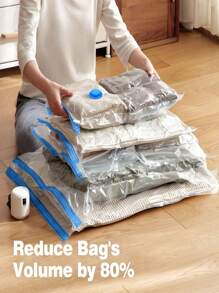 20pcs/1pc Vacuum-Sealed Bags, Travel Accessories, Vacuum Bags, Travel Essentials, Vacuum Storage Bags, Travel Essentials, Storage Bags, Cruise Essentials, Organization And Storage, Bedroom