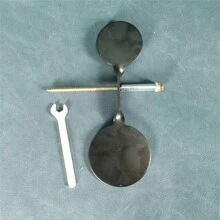 Thickened, Durable And Strong 3mm Stainless Steel Double Round Wooden Pole Tree Target For Slingshot Practice