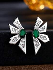 1 对奢华高端镀银铜耳环，适合女士，适合度假、派对、送给妻子、女朋友的节日礼物 - 耳環 - 查看 9