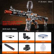 激动人心的 M416 电动球爆破玩具 - 高速、金属饰面、可充电，带眼镜 - 夏季生日复活节派对的完美礼物（不含子弹） - 彩色 - 查看 13