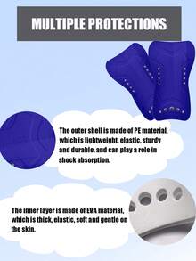 2 Pairs EVA Shin Guards And Socks, Cushioned Protection To Reduce Impact And Injury, Suitable For Children And Teenagers, Knee Pads And Long Soccer Socks For 8-12 Years Old Boys And Girls, Lightweight Soccer Gear For Matches - Multicolor - View 4