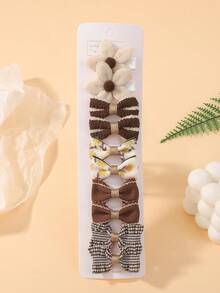 10pcs/Pack Girls Hair Clips, Full Fabric Covered Baby Hair Clips In Variety Styles, Cute & Fun Baby Hair Accessories For Daily Use And Travel - Multicolor - View 15