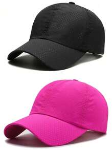 2pcs/1pc Breathable Quick Drying Hat Outdoor Hat Man And Women Summer Thin Breathable Peaked Cap Sports Running Baseball Cap For Men And Women Sunshade Quick-Drying Mesh Baseball Cap - Sun Protection Breathable Adjustable Cycling Hiking