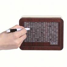 1 pezzo Salvadanaio in legno, Scatola dei risparmi, Contenitore da scrivania marrone scuro per decorazione domestica, Salvadanaio, Adatto per casa, soggiorno, decorazione per ufficio, Ognissanti, Natale (colore e stile casuali), Forniture scolastiche, Ritorno a scuola