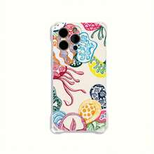 Funda para teléfono 1 pieza Una elegante correa para el hombro tipo bandolera, patrón Correa para el hombro tipo bandolera Correa de mano anticaída de cuatro esquinas Funda protectora para teléfono móvil Puede colgarse hacia atrás Funda para teléfono móvil suave adecuada para la serie 12 13 14 15 16 Pro Pro Plus - - Colores mixtos 1 - Ver 3