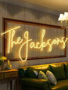 1pc Customized LED Neon Light Sign, Personalized Neon Sign Gift, Neon Name Sign, LED Neon Light Custom Sign, Customizable Neon Light Sign For Wedding Decor, Personalized Neon Light Sign Wedding Birthday Gift, Neon Light Logo Sign, Bedroom Neon Light Sign, Wall Decor, Home Decor - Multicolor - View 9