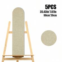 5pcs Colorful Arched Fabric Wall Stickers - Self-Adhesive DIY Anti-Collision Wall Borders, Easy To Peel And Stick, Customizable, Thick And Non-Transparent, Suitable For Living Room, Bedroom, Study, Store, Color Blocking Wall Decor | Home Decor - Multicolor - View 13