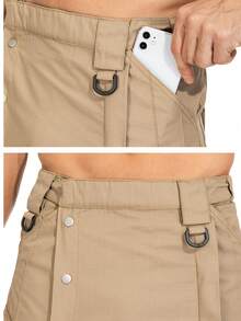 Men's Kilt For Men Utility Tactical Kilts For Men,Men Kilts Irish Scottish Kilts Men Skirt With Cargo Pockets - 卡其色 - 查看 4