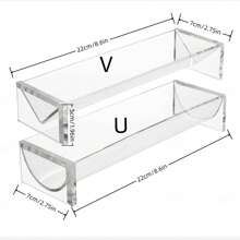 1/2/4pcs U+V Shape Transparent Tray - Acrylic Tray Stand For Cookies, Food Desserts And Fruits, European Style Food Display Stand, Snack Tray For Kitchen Or Restaurant, Perfect For Weddings, Birthdays And Parties, Cookie Display Stand, Cookie Stand