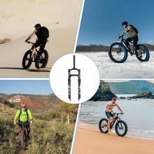 26  4.0 Inch Fat Tire M Air Suspension Fork  Ultralight Rebound Adjustment Front Fork, 120mm Travel, 135mm Spacing Ub 9mm QR Crown Lockout Ideal For Snow Ach XC Mountain Bikes