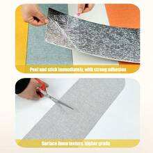 5pcs Colorful Arched Fabric Wall Stickers - Self-Adhesive DIY Anti-Collision Wall Borders, Easy To Peel And Stick, Customizable, Thick And Non-Transparent, Suitable For Living Room, Bedroom, Study, Store, Color Blocking Wall Decor | Home Decor - Multicolor - View 7