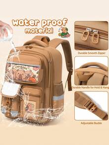 Kids Backpack For School Girls, 28PCS Panda Toddler School Supplies Stationery Set With Bookbag Pencil Case Pins Gel Pens Pencils Notebooks Sticky Notes For Kindergarten Elementary Student, Back To School Gifts - Panda - 查看 5