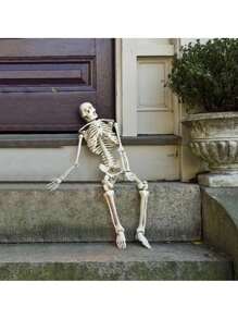 1pc 35in Halloween Skeleton Anatomy, Realistic Human Bone Decoration, Horror Party Prop, Adds Festive Atmosphere To Room, Home, Theme Party, Family Gathering, Outdoor Garden Hanging Decor (Easy To Hang)