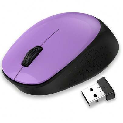 Wireless Mouse For Laptop, 2.4GHz Silent USB Mouse, Slim Optical Mouse With 3 Buttons, 1600 DPI, Works With Windows,  Chrome OS, Linux
