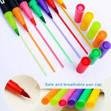 24pcs Water-Based Dual-Tip Outline Pens, Soft Tip Markers, Watercolor Brush Pens Set, Colorful Drawing Soft Tip Pens, Washable, Non-Staining, Suitable For Children Graffiti, Manga, Art Lovers, Back To School