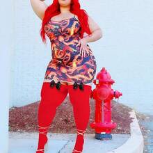 Women Plus Size Bow Thigh Highs Stockings Opaque Over The Knee Socks For Valentine's Day Dress Daily Favors - Trắng & Đen & Đỏ - Xem 6