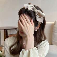 1pc Women Plain Wide Headband, Elegant Minimal, Suitable For Daily & Party Wear, Made Of Polyester, Hair Band, Hair Hoop