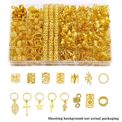 275pcs Bohemian Style Metal Pendant Hair Accessories, Suitable For Braids, Dreadlocks, Plaits, Unisex Hair Decorations