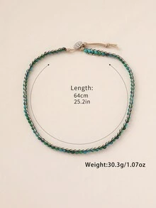 1 chiếc vòng tay đá tự nhiên quấn phong cách Bohemian, phù hợp cho nữ mặc thường ngày, đi biển, du lịch - Vòng tay quấn - Xem 3