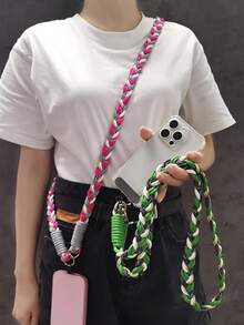 1 Pieza Correa de Lujo para Bandolera/Hombro de Cuerda Trenzada Dorada con Anilla para Llaves y Parche de Repuesto - acollador - Ver 2