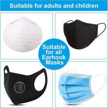 WILLBOND 10-Piece Multicolor Nylon Mask Elastic Strap Extension Hook With Button Closure - Multicolor - View 4