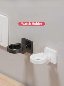 1pc Non-Drill Wall-Mounted Apple Device Holder - Earphones, Smartwatch, Charging Stand, Suction Cup Based Storage Rack - Multicolor - View 3