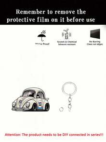 2 Stück Auto-förmige 2D flache Acryl Anhänger - Multifunktionale Schlüsselanhänger & Rucksack Anhänger, perfekt für Auto Innenraum Dekoration, Weihnachten, Ostern, Valentinstag und verschiedene Feiertagsszenen. Keine Stromversorgung oder Batterien erforderlich - mühelos den Alltag aufhellen. Ein ideales Geschenk für jeden Anlass. [Das Produkt muss manuell installiert werden.] Taschenzubehör Schlüsselbänder mit ID-Halter Autozubehör Taschencharms