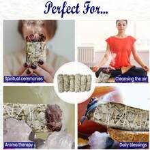 Bastoncini di salvia bianca, profumo naturale, per la purificazione e la decorazione della casa - per cercatori spirituali, accessori per la meditazione, lo yoga, portaincenso, immaginazione alternativa, per purificare l'energia negativa, appassionati del benessere - purifica il tuo spazio, migliora l'atmosfera - purifica! Rafforza! - multicolore - Visualizzare 5