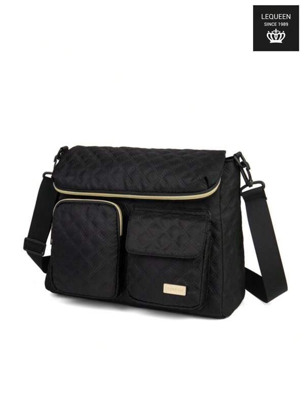 LEQUEEN 1pc Oxford Diagonal Crossbody Mommy Bag, Multi-Compartment Casual Diagonal Mommy & Baby Bag, Diaper Bag