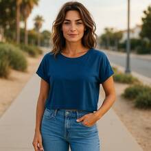 Women T-Shirts - Màu xanh hải quân - Xem 1