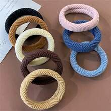 20 件大胆咖啡色高弹力发带，加厚无缝马尾辫夹，发圈，发绳，橡皮筋