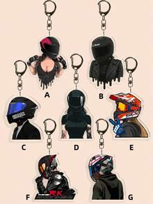 1 Piece Of Keychain For Male And Female Motorcycle Enthusiasts, Realistic And Cool Bag Charm Design, For Motorcyclists' Club, Extreme Sports , Car,Phone, Keychain, Gift For Friend Or Boyfriend Car Accessories Cute Goth Y2k - Multicolor - View 1