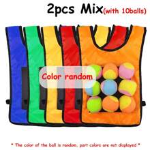 2pcs 39x53cm Outdoor Sticky Ball Vest With 10pcs 6cm Soft Ball Outdoor Interactive Sports Creative Throwing Sticky Target Sandbag Set