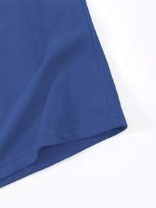 Basic cotton men's shorts, vintage architectural print, ribbed colour blocking college style spring and summer new, soft and breathable men's mid shorts, light apricot, grey and blue two-piece set