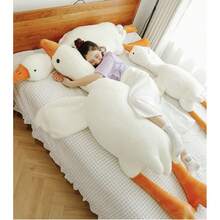 1 件可爱大号白鹅和鸭子毛绒玩偶，柔软填充动物玩偶枕头，家居装饰，儿童生日/节日礼物 - 彩色 - 查看 2