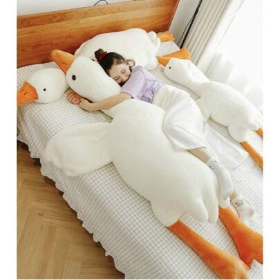 1 件可爱大号白鹅和鸭子毛绒玩偶，柔软填充动物玩偶枕头，家居装饰，儿童生日/节日礼物