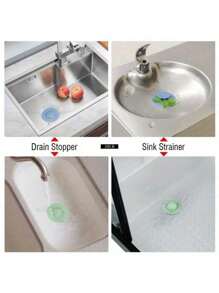 Press - Type Closed Sink Floor Drain Cover, Drain Plug, Sink Filter Plug, Sewer Odor - Proof Filter, Random Color