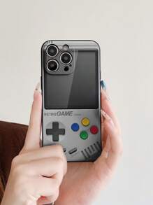 Funda de teléfono compatible con consola de juegos retro para Galaxy S25 Ultra/S24 Ultra/S23 Ultra, 16/15/14/13/12/11 Pro Max, OPPO, Realme, Infinix, diseño suave y resistente a los golpes de TPU, cobertura completa de la lente para S24/S25 5G, funda de teléfono con estilo para S25 Plus/S24 Plus, regalo para hombres y mujeres