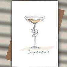 1 件祝贺婚礼订婚卡优雅香槟酒杯带戒指完美礼物送给新婚夫妇朋友新娘送礼会或周年庆典独特的订婚贺卡（带信封 + 贺卡） - 彩色 - 查看 14