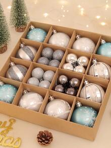 42pcs/Set Christmas Ball Ornaments Decoration Pendant Party Supplies Gift Box Set