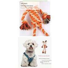 1 pieza Muñeco de peluche con cuerda para mascotas, muñeco de perro con forma de animal de dibujos animados resistente a mordeduras, artículo de alivio del aburrimiento para autoactividad, solo para uso de mascotas