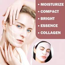 Xioimy 1 件/4 件/8 件/10 件/20 件胶原蛋白和生物素面膜套装，不含酒精，低致敏性，强效保湿，平滑，紧致，亮白，适合所有肤质 - 粉色 - 查看 6