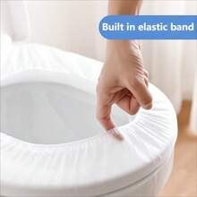 30 peças/50 peças Assento Sanitário Descartável Revestido em Tecido Não Tecido, Capa de Vaso Sanitário à Prova de Sujeira de Camada Dupla, Capa de Vaso Sanitário para Hotel e Viagem, Embalado Individualmente para Proteger o Vaso Sanitário