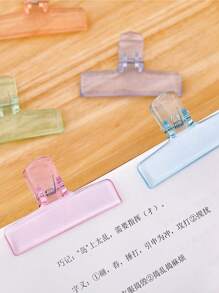 6/4/2/1 قطعة مشابك بلاستيكية شفافة من الأكريليك بطراز مشبك الطالب، مشابك ملف جيلي ذات ذيل طويل متعددة الوظائف لصور/مكتبية إبداعية، مشابك ورق اختبار، مستلزمات مكتبية، مشابك تخزين الفواتير، مستلزمات مدرسية لملفات المدرسة، مستلزمات العودة إلى المدرسة