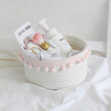 Mehrstufiger Seil gewebter Aufbewahrungskorb für Zuhause, Schreibtisch für Stifte, Taschentücher, Süßigkeiten, Snacks, Spielzeug, Unordnung Organizer, Bad, Schlafzimmer, Kosmetik, Make-up Organisation